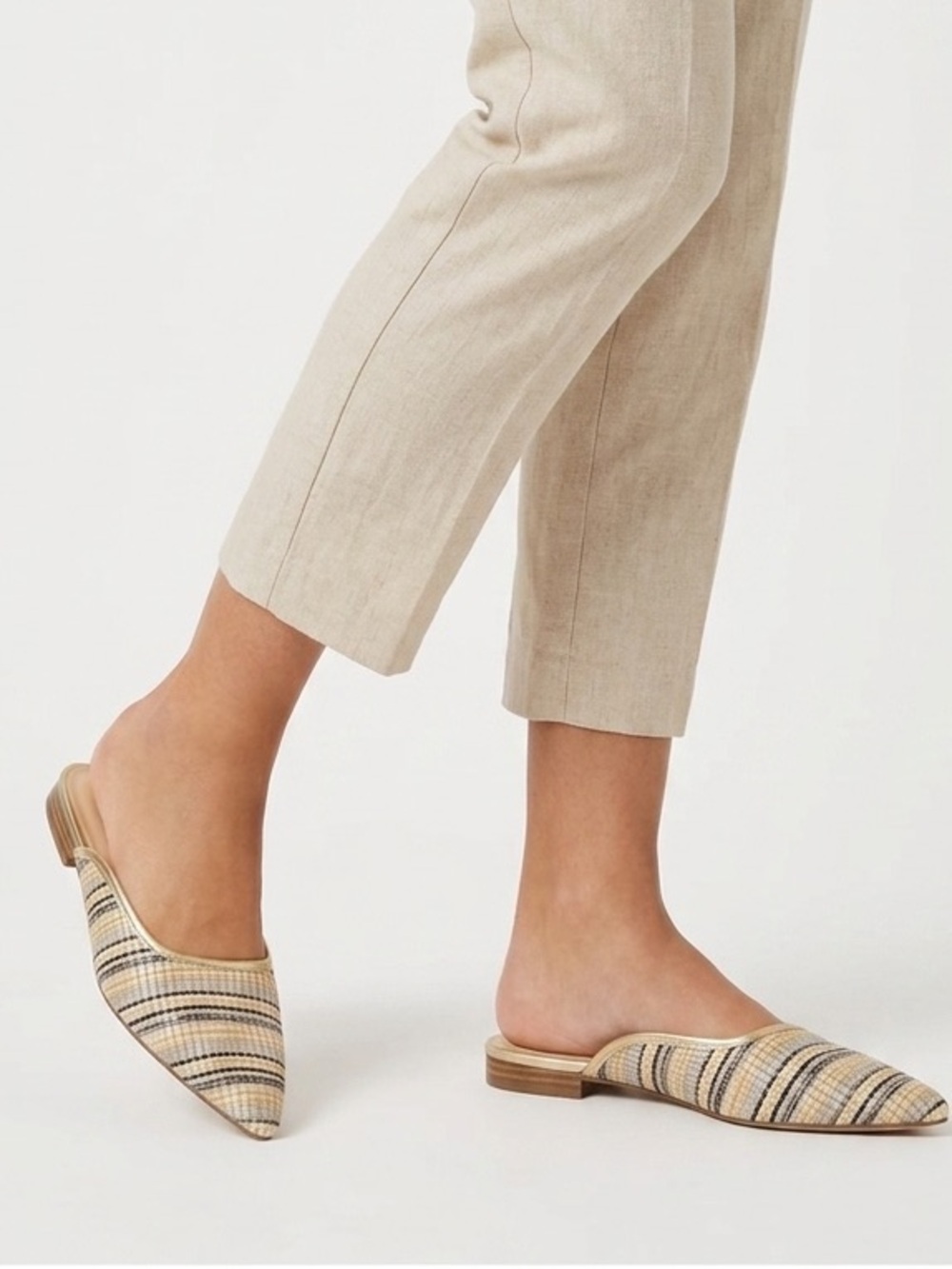 Ann Taylor Factory Woven Pointy Toe Mules